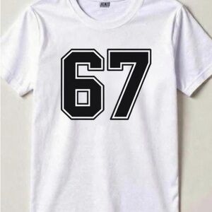 White “6 7 / SIX SEVEN” T-Shirt